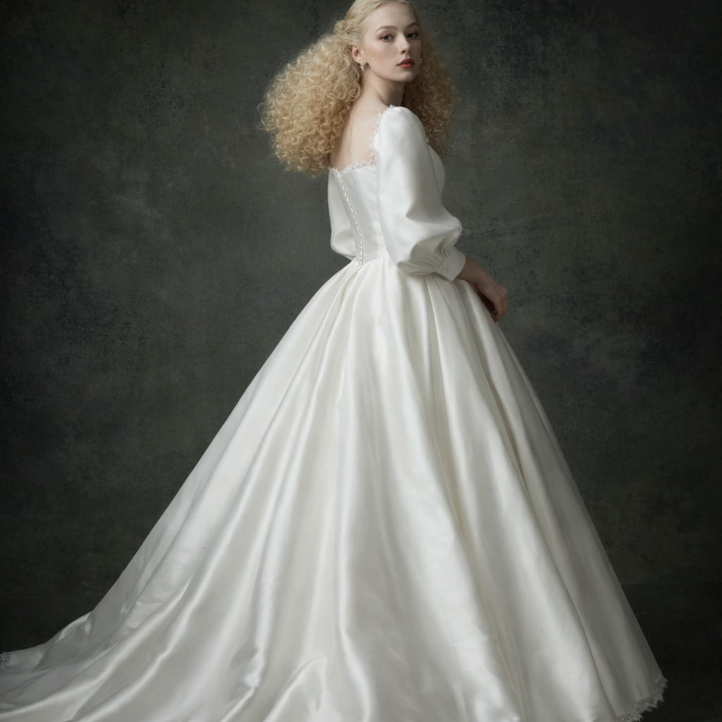 vintage inspired white dress Modest Lace Wedding it can be worn with a peasant Beth top Wedding Dress Woman Within White